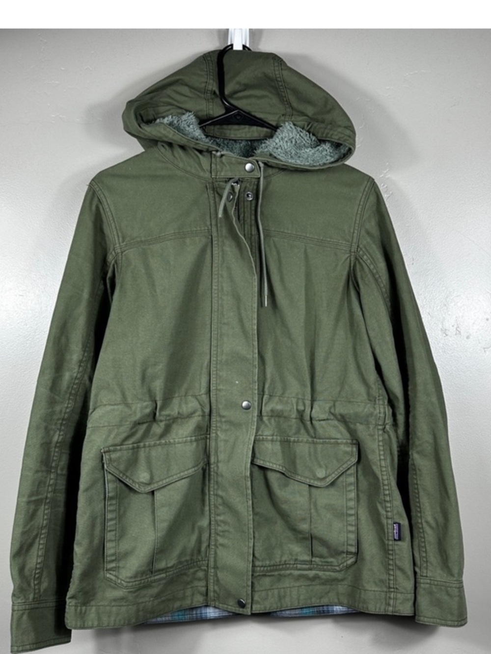 Patagonia Olive Green Hooded Utility Jacket